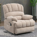 Large Power Lift Recliner Chair with Massage and Heat for Elderly, Ergonomic Backrest, Infinite Adjust, 2 Side Pockets,USB and Type-C Ports, Chenille Beige by CozyNest Decor