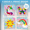 Klever Kits 4PCS Window Art, 2-in-1 Gems and Gels Suncatcher, 2 Ways to Play Diamond and Gels, Arts & Crafts Toys for Boys Girls, Christmas Birthday Gifts for Kids Age 6 and Up by TinyTreasures Baby Boutique