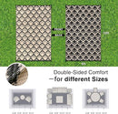 OLANLY Reversible Outdoor Rug 8x10 ft Clearance, Waterproof Outdoor Plastic Straw Rug with Interlacing Pattern, RV Mat for Patio, Camping, Balcony, Deck, Backyard, Black & Beige by CozyNest Decor