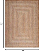 Adiva Rugs Outdoor Indoor Area Rug, Weather Resistant, Easy to Clean, Stain Resistant Floor Mat for Dining Room, Backyard, Deck, Patio (Wooden, 8' x 10') by CozyNest Decor