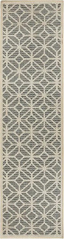 Rugshop Contemporary Geometric Indoor/Outdoor Runner Rug 2' 3" X 12' Blue by GreenHaven Gardens