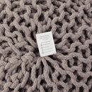 REDEARTH Round Pouf Foot Stool Bean Bag Ottoman - Hand Knitted Boho Pouffe - Home Decor Poof - Stuffed Foot Rest for Living Room - Nursery - Bedroom - Patio (19.5"x19.5"x14") - Taupe by CozyNest Decor