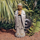 Design Toscano Bodh Gaya Asian Garden Statue, 9 inches wide, 30 inches tall, Cast Stone Resin, Faux Stone & Metallic Finish by GreenHaven Gardens