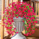 INSPRING Artificial Faux Outdoor Outside Flowers Plants, 2 PCS Fake Silk UV Resistant Look Real Hotpink Daisy Trailing Vines for Front Door Porch Planter Urn Patio Balcony Decoration by CozyNest Decor