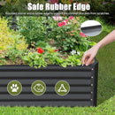 Domi Galvanized Raised Garden Bed, Outdoor Planter Garden Boxes Large Metal Planter Box for Gardening Vegetables Fruits Flowers, Dark Grey (8x4x1.5ft) by GreenHaven Gardens