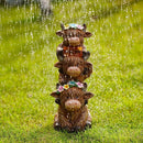 Solar Garden Statues Highland Cow Decoration,Highland Cow Figurine Outdoor Garden Decor Unique Gifts for Women, Mom, Grandma by GreenHaven Gardens