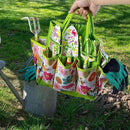 41-Piece Premium Gardening Tool Set, Stainless Steel Heavy Duty Gardening Tool Kit, with Non-Slip Rubber Grip, Storage Tote Bag, Outdoor Hand Tools, Ideal Gardening Gifts for All (Pink Floral) by GreenHaven Gardens