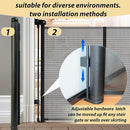 200" Retractable Baby Gates Extra Wide for Large Opening, 41" Extra Tall Retractable Dog Gate Pet Gates, Long Child Safety Mesh Gate with Fiberglass Rods for Stairs, Doorways, Hallways, Indoor/Outdoor by TinyTreasures Baby Boutique