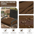 Patio Chair Cushions 19 X 19 X 4 Inch Waterproof Outdoor Seat Cushions for Patio Furniture, Outdoor Sofa Couch Pads with Ties & Handle, Set of 2, Chocolate by GreenHaven Gardens