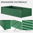 YITAHOME 6x3x1.5 2pcs Large Raised Garden Bed Kit, Galvanized Metal Planter Box with Gloves, Ground Nails, Support Rod, Outdoor Above Ground Planters for Plants Vegetables Flowers, Green by GreenHaven Gardens