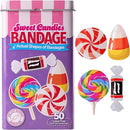 BioSwiss Bandages, Sweet Candies Shaped Self Adhesive Bandage, Latex Free Sterile Wound Care, Fun First Aid Kit Supplies for Kids and Adults, 50 Count by TinyTreasures Baby Boutique