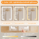Bathroom LED Lighted Medicine Cabinet with Storage, 24" W x 30" H by HouseOfZazla