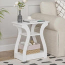 End Tables Living Room, White End Table with Charging Station,White Side Table, Nightstand for Bedroom, 3 Tier End Table with Storage Shelf for Living Room by CozyNest Decor