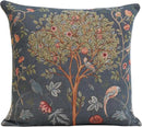 Charlotte Home Furnishings Decorative Tapestry Pillow Cover 19x19 in, Blue Kelmscott Couch Throw Pillow Cover, French Country Square Cushion Cases for Bed Room Home Decor, Soft Cotton Jacquard Woven by CozyNest Decor