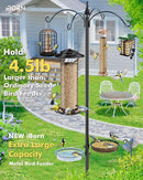 iBorn Metal Bird Feeder for Outside Hanging,Wild Bird Feeders for Cardinal,18cm Large Roof&Green,42CM Long,4.5lb High-Capacity(Seed is not Included) by CozyNest Decor