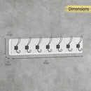 HBCY Creations White Solid Wood Wall Mounted Coat Rack with Shelf, 7 Hooks, 34" Long - Kitchen, Mudroom, Entryway, Bathroom - Includes Mounting Hardware, Coat Hanger, Dog Leash Hooks, Towel Rack by CozyNest Decor