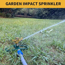 Impact Sprinklers for Yard with Metal Base, Heavy Duty Zinc Alloy Water Sprinkler for Lawn, Automatic 360° Roating for Large Lawn and Garden, Coverage up to 5,800 Sq.Ft, Olive by GreenHaven Gardens
