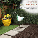 Alpine Corporation MCC702 Head-Down Metal Bird Outdoor Statue, Animal Décor for Patio, Lawn & Garden, 24" H, Blue and White by CozyNest Decor