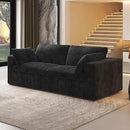 78.74" LoveSeat Cloud Sofa,Modular Sectional Couch,Modern Deep Seat Upholstered Couches with Plush Corduroy Fabric for Living Room Furniture,Bedroom and Apartment,No Assembly Required,Black by CozyNest Decor
