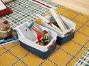 DECOMOMO Small Storage Basket, Closet Storage Bins, Baskets for Organizing Shelves (Navy Blue & White, Small - 6 Pack) by CozyNest Decor