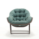 Indoor / Outdoor Oversized Wicker Egg Rocker Chair - Light Green by HouseOfZazla