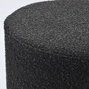 KINWELL 34" Boucle Swivel Barrel Chair with 18" Round Ottoman Set, Fully Assembled Set of Sherpa Accent Chair and Footrest, Modern Comfy Armchair and Footstool for Living Room and Bedroom, Black by CozyNest Decor