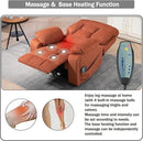 4 OKIN Motor Power Lay Flat Lift Recliner Chair for Elderly Adults Extra Large Recliners with Massage Heat, Adjustable Head-Back-Lumbar-Leg-Support, Extended Footrest, 2 Cup Holders by CozyNest Decor