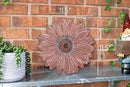 NAT & Jules Gerbera Daisy Flower Shaped Dimensional Indoor Outdoor 12 inch Cast Resin Decorative Garden Stepping Stone, Patio, Walkway Sculpture Yard Art, Terracotta by CozyNest Decor