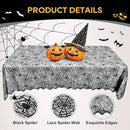 eZAKKA Halloween Table Cloth, Spider Webs Tablecloths Black Tablecloth Lace Fabric Table Cloths Spooky Cover for Rectangle Tables for Parties Gothic Halloween Home Decorations, 60x84 Inch by CozyNest Decor