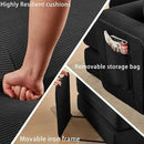 107" Oversized Convertible Sleeper Sofa Bed, Corduroy L Shape Sectional Couch, Folding Sofa Bed with Side Pocket, Modern Cloud Floor Mattress Couch, Modular Sofa for Living Room, Black by CozyNest Decor