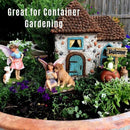 Fairy Garden House Kit - Fairy House, Fairy Garden Accessories Outdoor & Fairies for Fairy Garden – Fairy Houses for Gardens Outdoor - 4 Piece Kit for Adults by GreenHaven Gardens