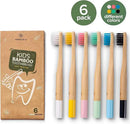 GREENZLA Kids Bamboo Toothbrushes, Natural Toothbrush Set, Soft Bristles, Durable Charcoal Wooden Brushes, Compostable Design for Toddlers and Children, 6 Pack by CozyNest Decor