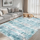 Area Rugs Living Room Rug - 4x6 Washable Modern Abstract Soft Neutral Non-Slip Carpet Large Indoor Floor Thin Carpets for Bedroom Dining Room Farmhouse Nursery Home Office Green by TinyTreasures Baby Boutique