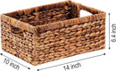 CENBOSS Wicker Baskets (Large, Brown Wash, 1PC) Rattan Storage Baskets for Shelves, Woven Seagrass Holder by CozyNest Decor