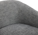 CHITA Swivel Accent Chair, FSC Certified Upholstered Fabric Barrel Chair for Living Room, Fully Assembled, Dark Grey by CozyNest Decor