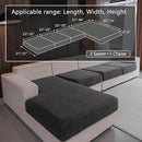 Couch Cushion Covers for Sectional Sofa, Stretch Soft Sofa Slipcovers Washable Wear-Resistant Universal Furniture Protector for Living Room(3 Seaters Covers+1 Chaise Cover, Dark Gray) by CozyNest Decor