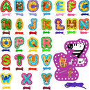 26PCS Kids Lacing Cards, 26 Double Sided Uppercase Sewing Cards with 26 Colorful Laces, Imagination Development Lacing Toys Games for Children Educational and Learning Activity by TinyTreasures Baby Boutique