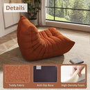 Bean Bag Chair, Oversized Bean Bag Chair for Living Room, Fireside Chair for Adults with Memory Foam Filled, Big Accent Sofa Lounge Floor Sofa for Gaming, Reading, Relax, No Assembly Required(Orange) by CozyNest Decor