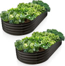 Galvanized Raised Garden Beds Outdoor // 6×3×1 ft (2-Pack) Planter Raised Beds for Gardening, Vegetables, Flowers // Large Metal Garden Box // Patented Tool-Free Design (Black) by GreenHaven Gardens
