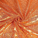 SquarePie Sequin Tablecloth 50 x 72 Inch Orange Sparkly Table Cloth for Halloween Thanksgiving Party Decoration by CozyNest Decor