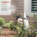 Alpine Corporation 30" Tall Outdoor Rustic Metal Bowing Crane Statue Yard Art Decoration by CozyNest Decor