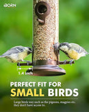 iBorn Metal Bird Feeder Hanging Wild Bird Seed Feeder for Mix Seed Blends Heavy Duty All Metal Coffee Finish,14 Inch 6 Port(Seed is not Included) by CozyNest Decor