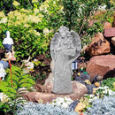 Outdoor Statues Angel Décor Garden Statue- 23.5" H Angel Statue,Resin Angel with Bird Figurine, Ideal for Yard, Patio, Deck, Home Entryway, and Hallway（Grey） by CozyNest Decor
