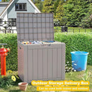 36 Gallon Outdoor Deck Box,Storage Lockable Waterproof Patio Furniture,Garden Tools,Cushions,Pool Accessories Outside Storage Resin Box(Grey) by GreenHaven Gardens