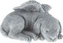 Pure Garden Sculpture Pet Memorial Statue, Sleeping Angel Dog, Stone Finish by GreenHaven Gardens