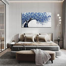 Large Wall Art for Living Room Bedroom Home Office Blue Tree of Life Wall Art Floral Picture Framed Wall Decor Modern Canvas Prints 29x59 In by CozyNest Decor
