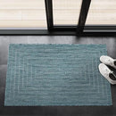Adiva Rugs Outdoor Indoor Area Rug, Weather Resistant, Easy to Clean, Stain Resistant Floor Mat for Dining Room, Backyard, Deck, Patio (Aqua Weiss, 2' x 3') by CozyNest Decor