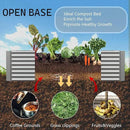 8x4x2ft Galvanized Raised Garden Bed Outdoor, Metal Garden Bed for Vegetables, Above Ground Garden Box for Flower, Steel Raised Beds for Gardening - White by GreenHaven Gardens