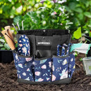 WORKPRO Garden Tool Bag, 9-Pocket Heavy Duty Oxford Tote Bag, Gardening Tool Kit Holder, 12" x 12" x 6" (Blue Insects) by GreenHaven Gardens