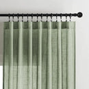 Joydeco Linen Curtains 84 Inch Length 2 Panel Sets,Light Filtering Curtains for Bedroom 52 Inch Wide Living Room Drapes with Back Tabs & Rod Pockets (W52 x L84 Inch, Loden) by CozyNest Decor